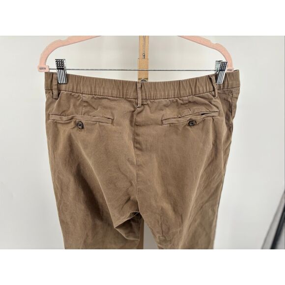 Bear Bottom Clothing Men's Size Large-32 Brown Chino Pants Elastic Waist - Picture 9 of 10